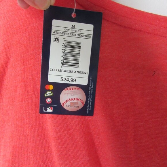 MLB LA Angels Baseball Short Sleeve Tee Shirt Women's Red Size Medium NWT - Picture 4 of 8